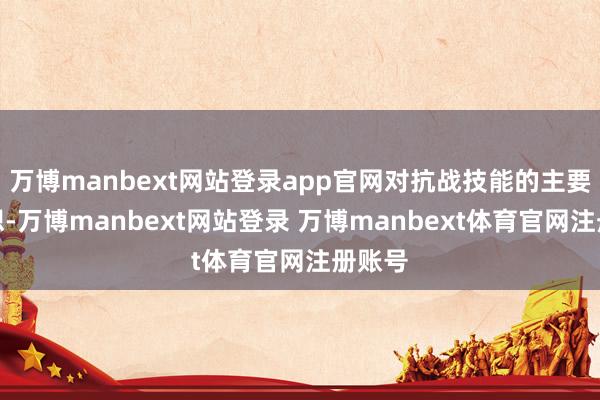 万博manbext网站登录app官网对抗战技能的主要念念想-万博manbext网站登录 万博manbext体育官网注册账号