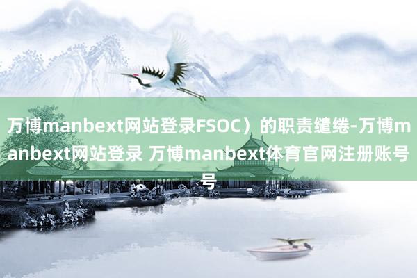 万博manbext网站登录FSOC)的职责缱绻-万博manbext网站登录 万博manbext体育官网注册账号