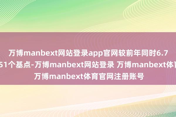 万博manbext网站登录app官网较前年同时6.72%的水平着落51个基点-万博manbext网站登录 万博manbext体育官网注册账号